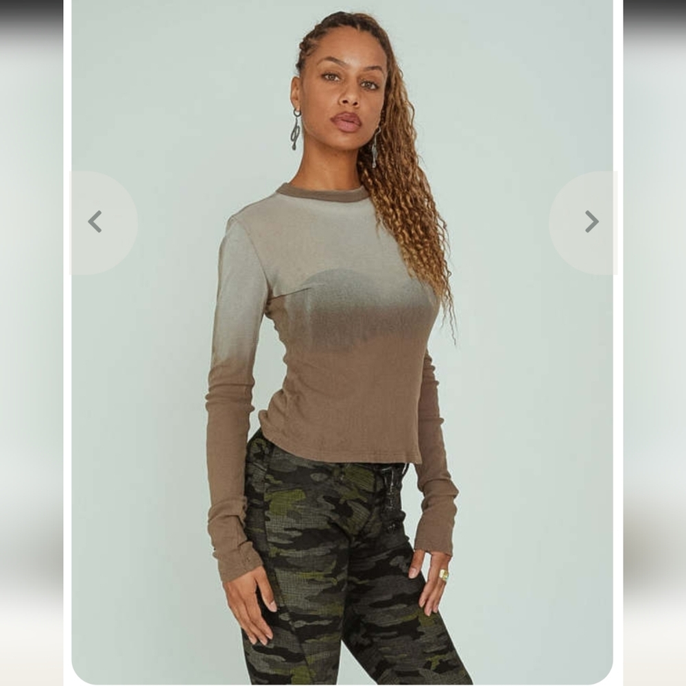 Cotton Citizen Women's Rio Long Sleeve Tee - Chia Sz L $150